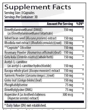 Brain C-13 supplement facts