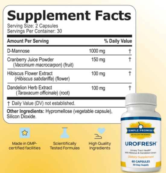 UroFresh supplement facts